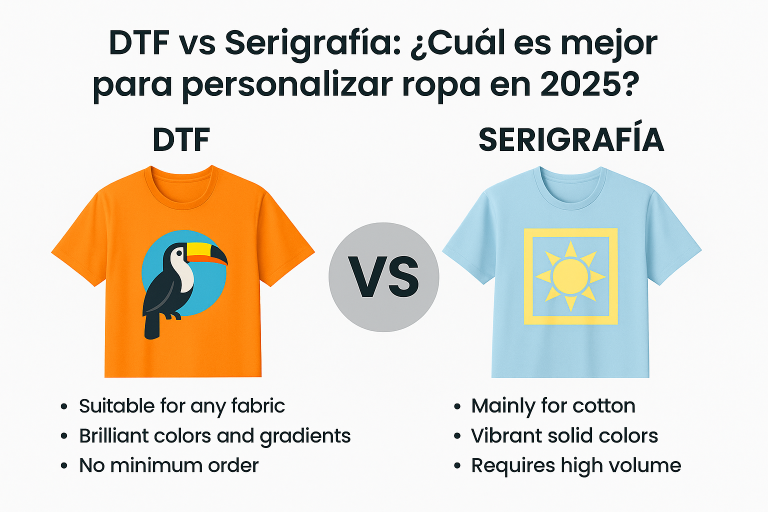 DTF vs Serigrafía: ¿Cuál es mejor para personalizar ropa en 202